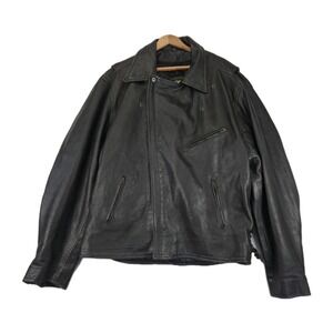 VtgUniversal Rider Leather Motorcycle Jacket 3XL With Thinsulate Liner YKK Zipp
